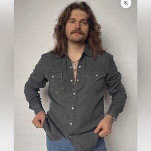 H Bar C Calfornia Ranchwear Brooklyn Men’s Shirt Black Large